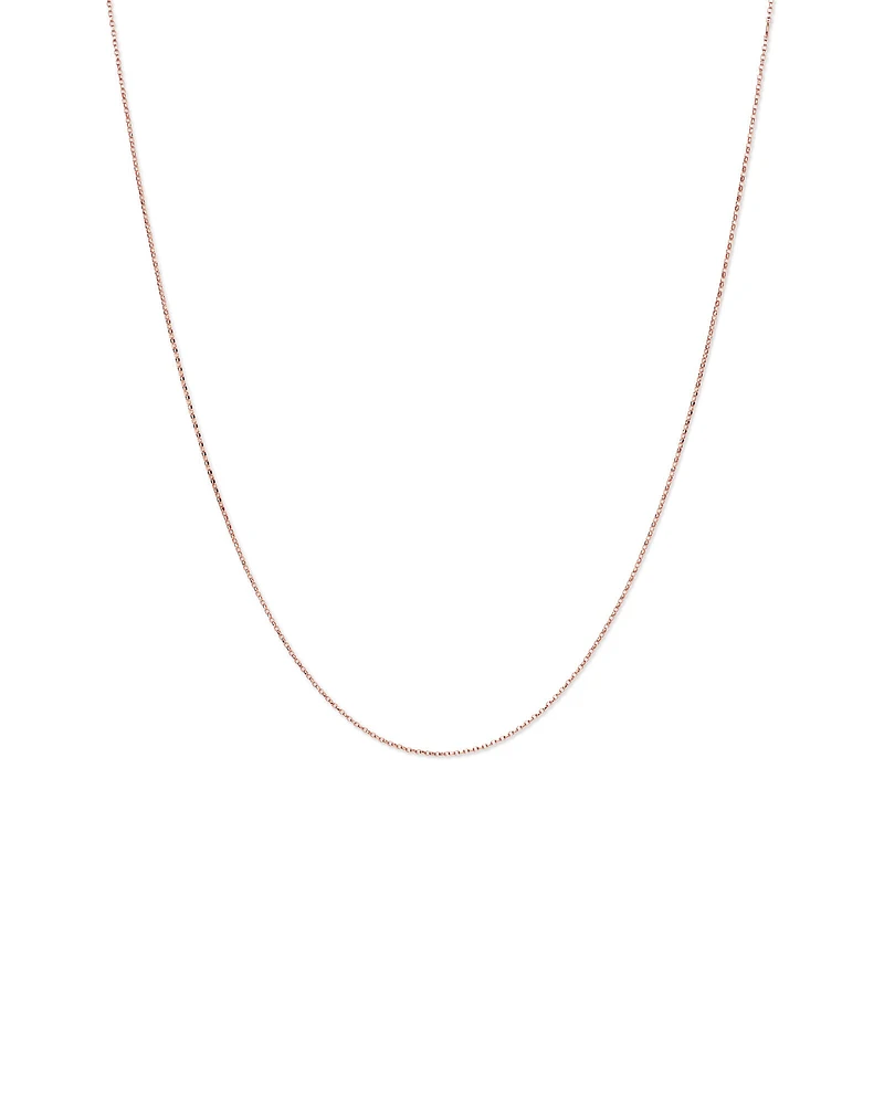45cm (18") 1mm-1.5mm Width Solid Belcher Chain in 10kt Yellow Gold
