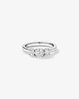 1.00 Carat TW 3 Stone Signature 101 Diamond Ring in 14kt White Gold