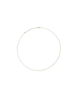 50cm (20") Station Ball and Curb Chain in 10kt Yellow Gold