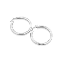 25mm Hoop Earrings in Sterling Silver