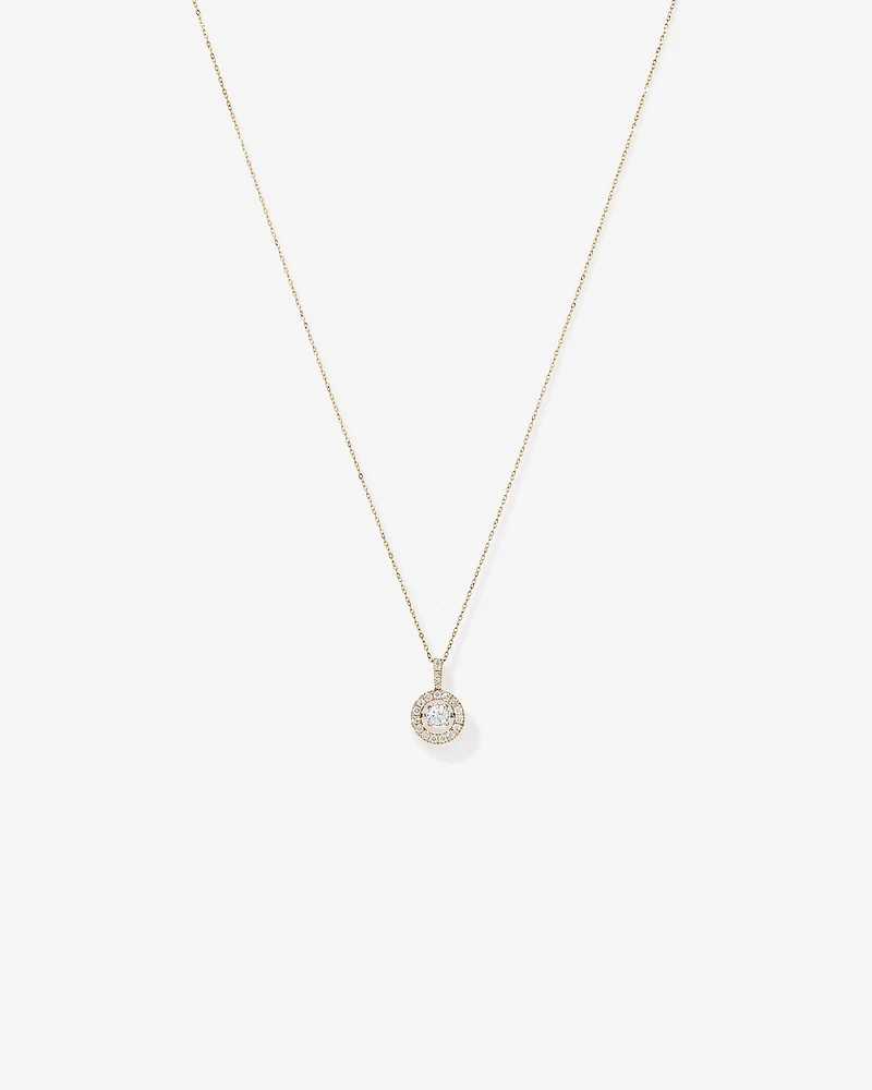 Carat TW Diamond Halo Everlight Pendant in 10kt White Gold