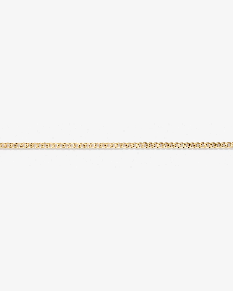 Chaîne Forçat Semi-Solide Facettée en Or Jaune 10 ct, 50 cm (20 po), 2,95 mm de Largeur