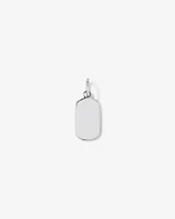 Pendentif plaque d'identité à graver en argent sterling