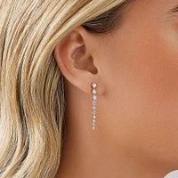 Drop Earrings with 1.00 Carat TW of Diamonds in 18kt White Gold