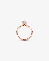 Carat TW Oval Laboratory-Grown Diamond Solitaire Engagement Ring in 14kt White Gold