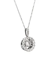 Carat TW Diamond Halo Everlight Pendant in 10kt White Gold