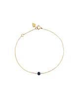Bracelet with Sapphire in 10kt Yellow Gold