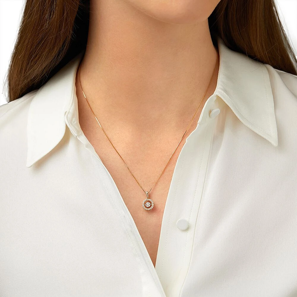 Everlight Pendant with 0.33 Carat TW of Diamonds in 10kt White Gold
