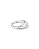 0.30 Carat TW Laboratory-Grown Marquise Diamond Dome Ring in Sterling Silver