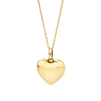 Puff Heart Pendant in 10kt Rose Gold