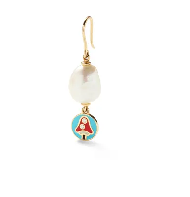 Magic Shroom Pearl Drop Earring