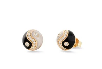 Yin Yang Mini Buton Studs