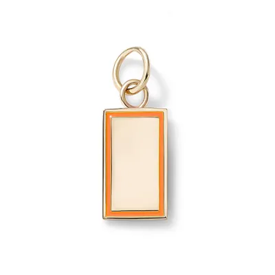 Orange Small Rectangle Charm