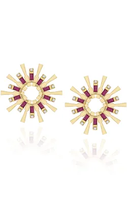 Valentim Ruby Earrings