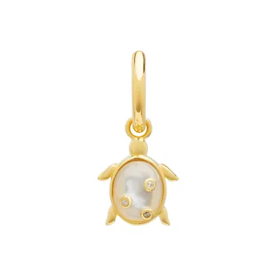 Single Turtle MOP Earring