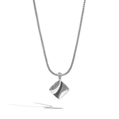Classic Chain Square Pendant Necklace