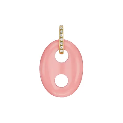 Pink Coral Mariner Link Charm