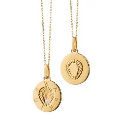 “Warrior“ Lion 18K Gold Intaglio Charm