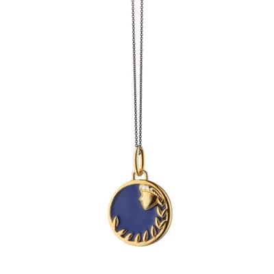 Zodiac X Color Mini Virgo Charm Necklace Length 17"