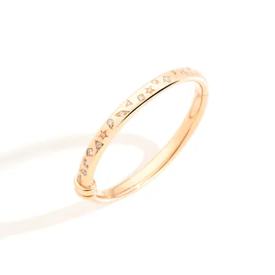 Iconica Rose Gold Diamond Bangle Bracelet
