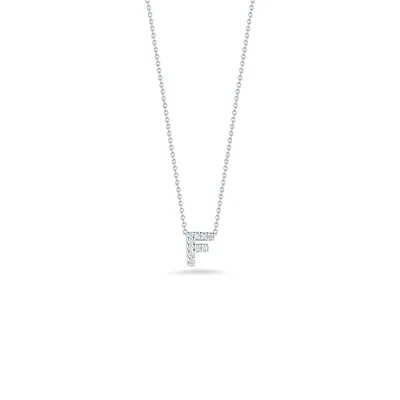 Tiny Treasures Love Letter F Necklace Length 16"" adjustable to 18""