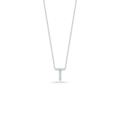 Tiny Treasures Love Letter T Necklace Length 16"" adjustable to 18""