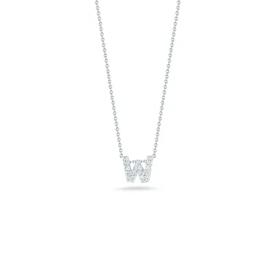 Tiny Treasures Love Letter W Necklace Length 16"" adjustable to 18""