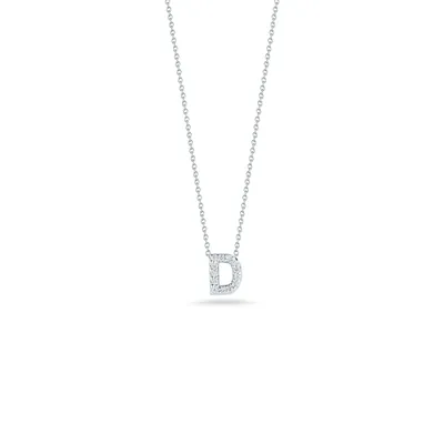 Tiny Treasures Letter D Necklace Length 16"" adjustable to 18""