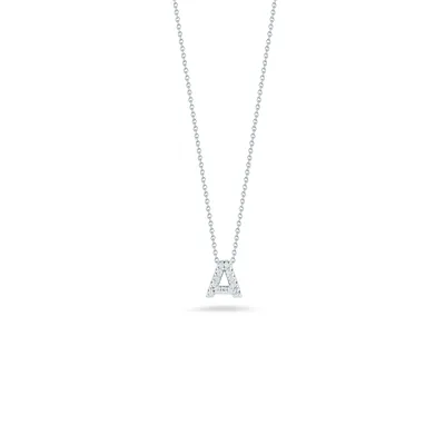Tiny Treasures Love Letter A Necklace Length 16"" adjustable to 18""