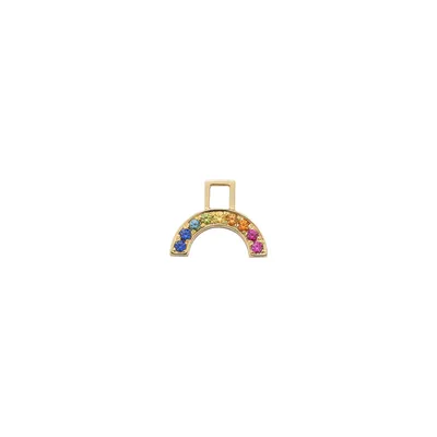 Earwishes Sapphire & Tsavorite Rainbow Charm