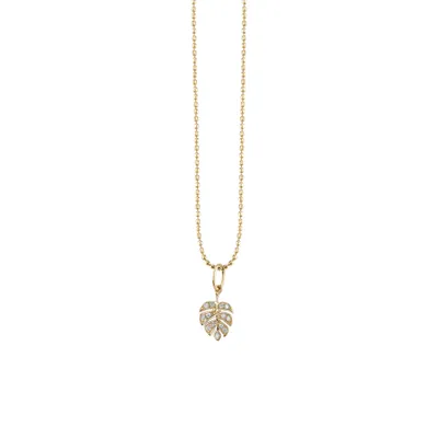 Gold Tiny Monstera Leaf Charm