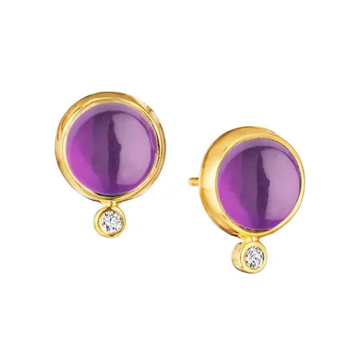 Candy Amethyst Studs