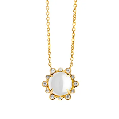 Mogul Moon Quartz Hex Necklace