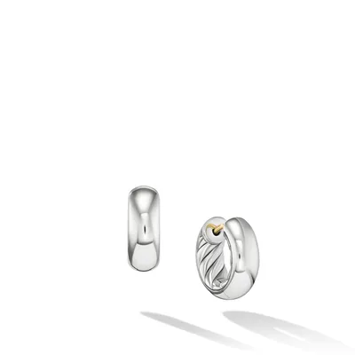 DY Mercerâ„¢ Micro Hoop Earrings in Sterling Silver, 13.4mm
