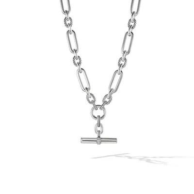 Lexington Chain Necklace in Sterling Silver with Diamonds