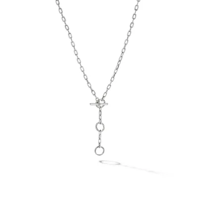 DY Madison Three Ring Chain Necklace in Sterling Silver, 3mm