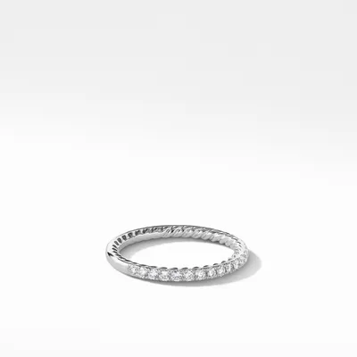 DY Eden Partway Band Ring in Platinum with Diamonds, 1.85mm