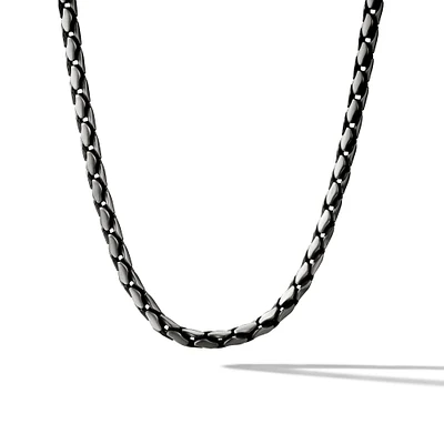 Fluted Chain Necklace in Sterling Silver, 5mm