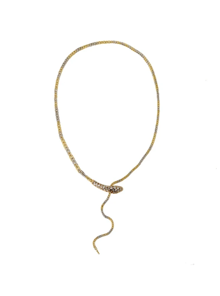 Platinum & Yellow Gold Basilik Collection Necklace with Diamonds