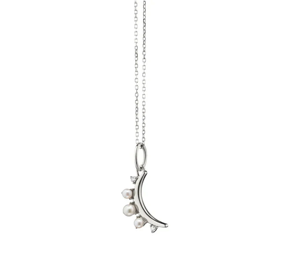 June Pearl "Moon" Sterling Silver Birthstone Necklace