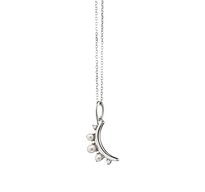 June Pearl "Moon" Sterling Silver Birthstone Necklace