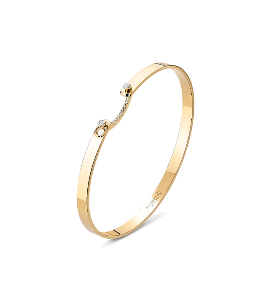 Business Meeting Mood Bangle in Yellow Gold