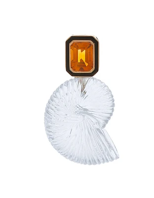 Classic Crystal Carved Nautilus Pendant