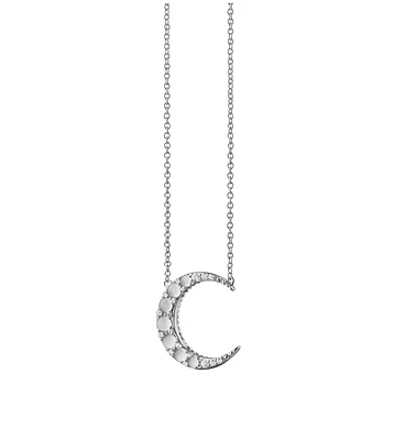 Moonstone Midi Crescent Moon Necklace
