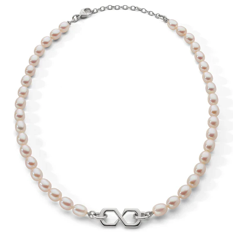 "The Symbol" Pearl Infinity Necklace