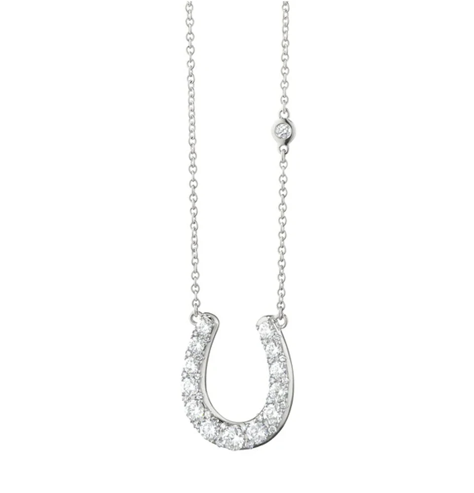 The Horseshoe Necklace with White Sapphires