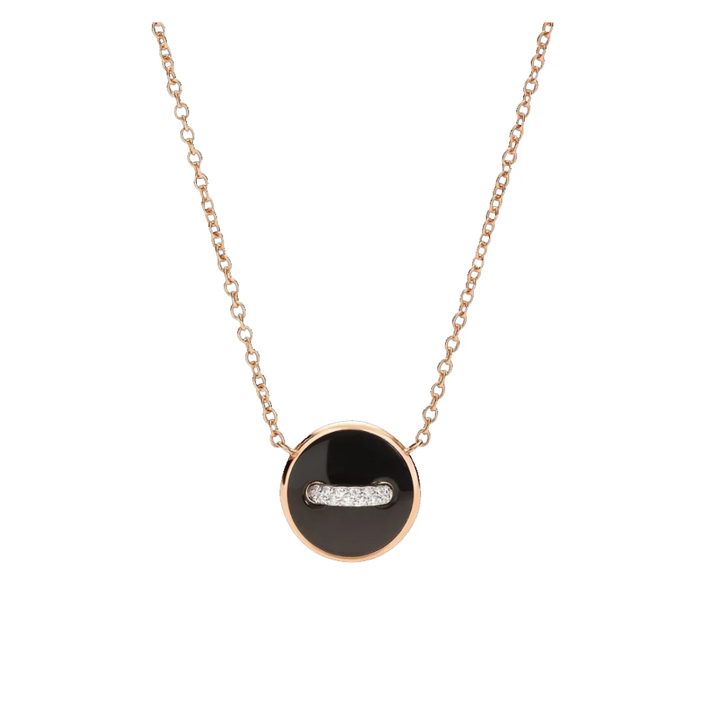 Pomellato Pom Pom Black Onyx 18K Rose Gold Necklace