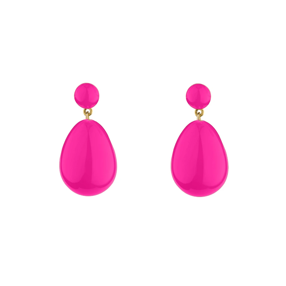 Mini Pink  Drop Earrings