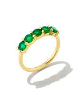 Blakely 18k Gold Vermeil Band Ring Green Onyx