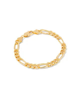Figaro Chain Bracelet Oxidized Sterling Silver